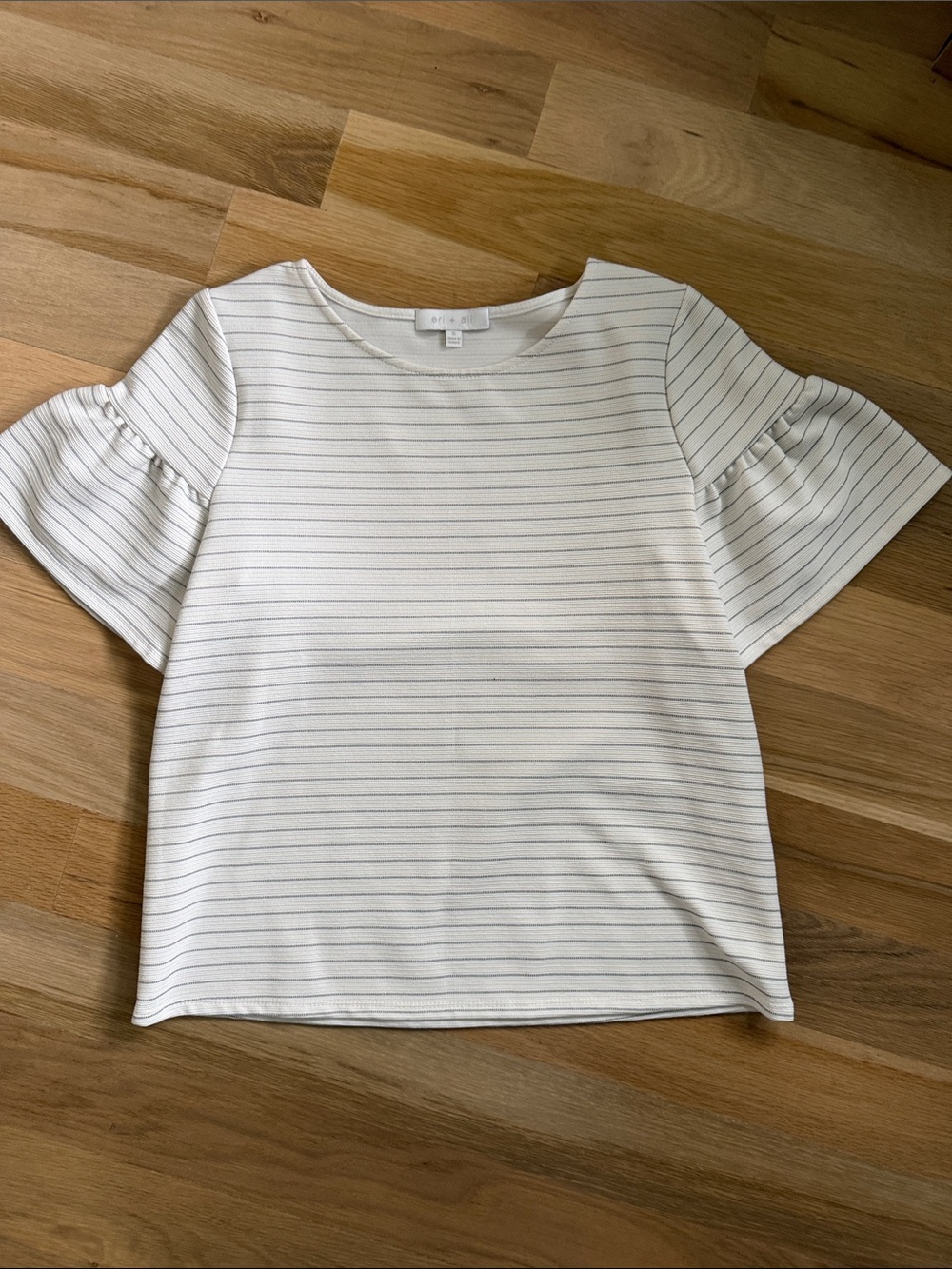 Eri & Ali Striped Bell Sleeve Top